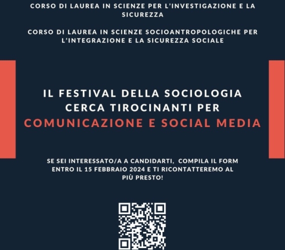 Il Festival della Sociologia cerca tirocinanti per Comunicazione e Social Media